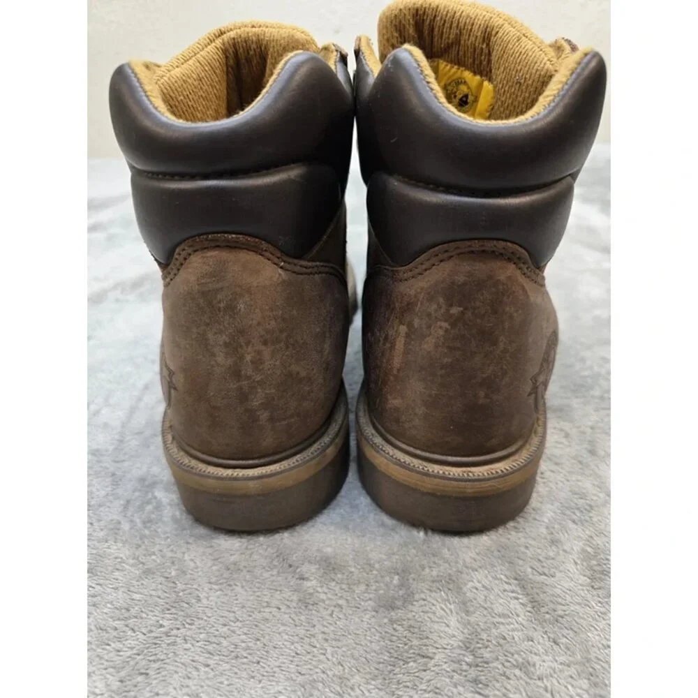 Brahma Combat Boots Mens 5 Work Brown Oil‎ Tan Leather Extended Wear Track